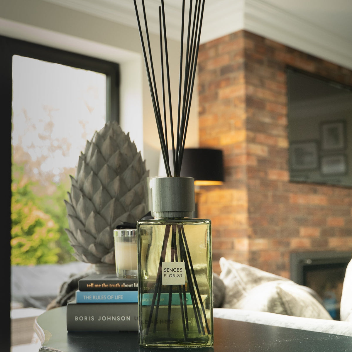Florist Sences extra large reed diffuser, styled at home — FREDA Home