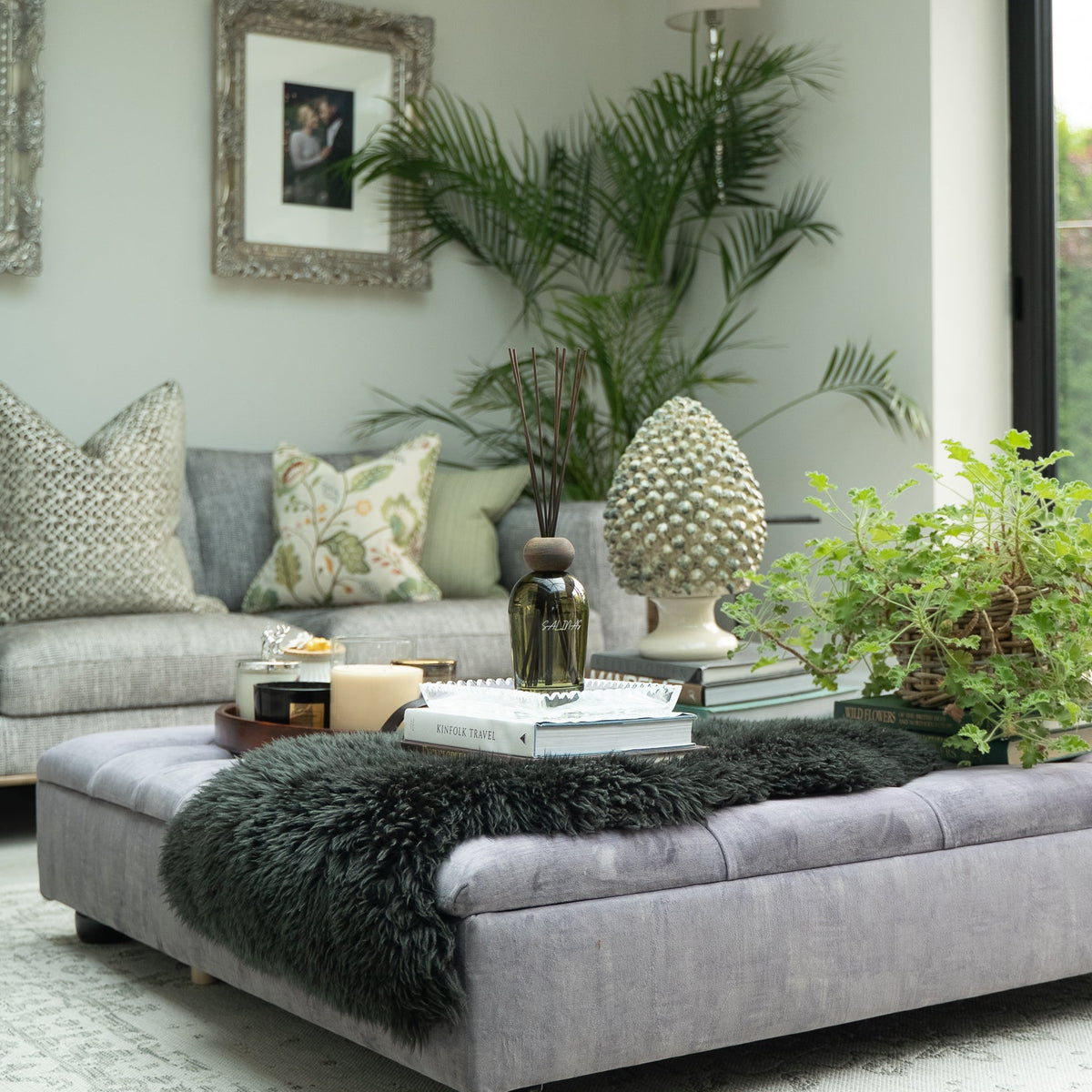 Salinas Menorcan large reed diffuser, styled at home — FREDA Home