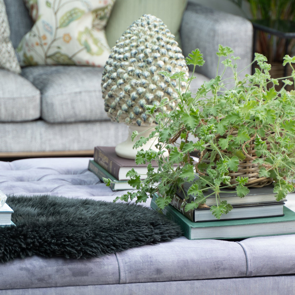 Olbia Pinecone ceramic ornament, styled at home — FREDA Home