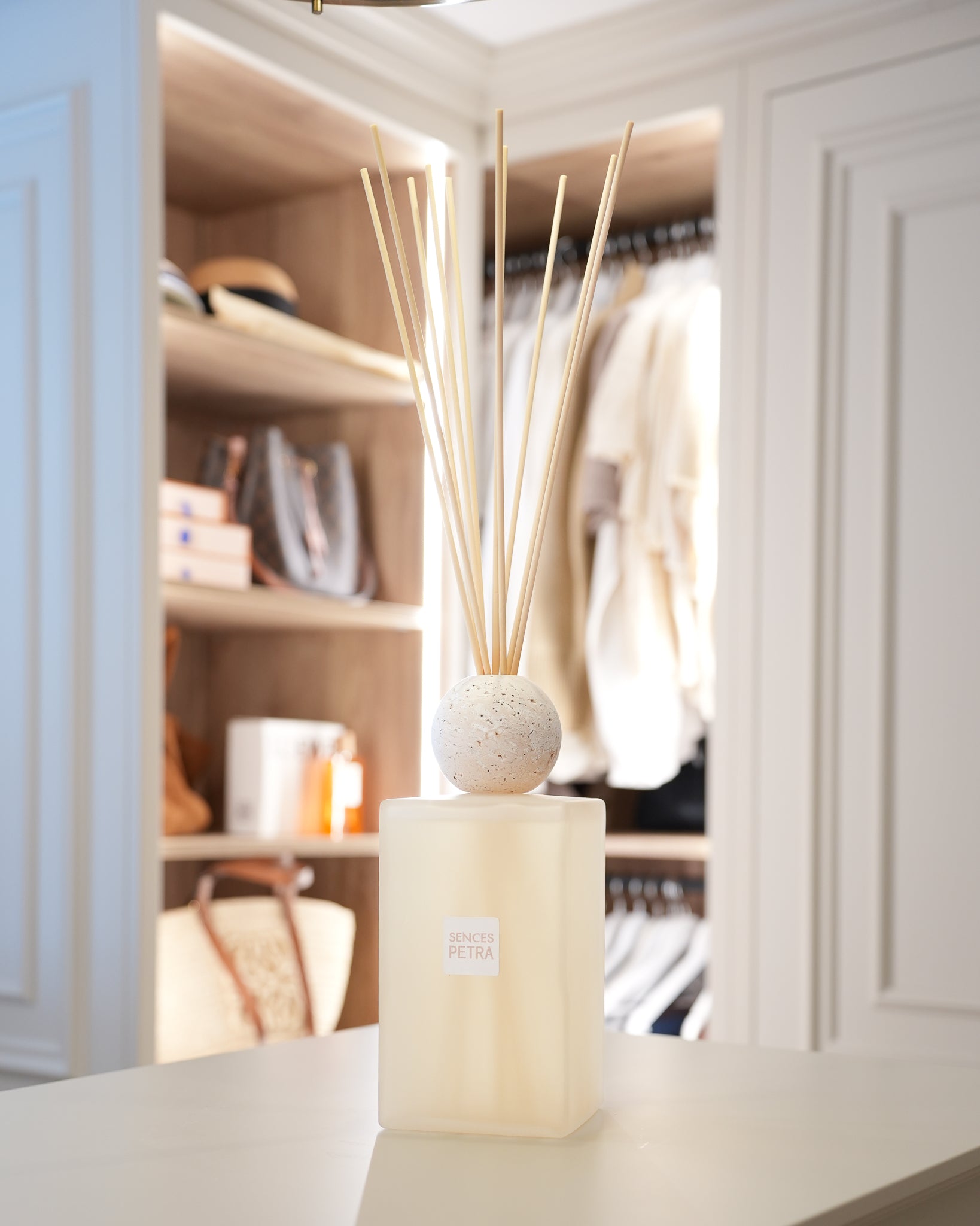 Petra Sences extra large reed diffuser, styled at home — FREDA Home