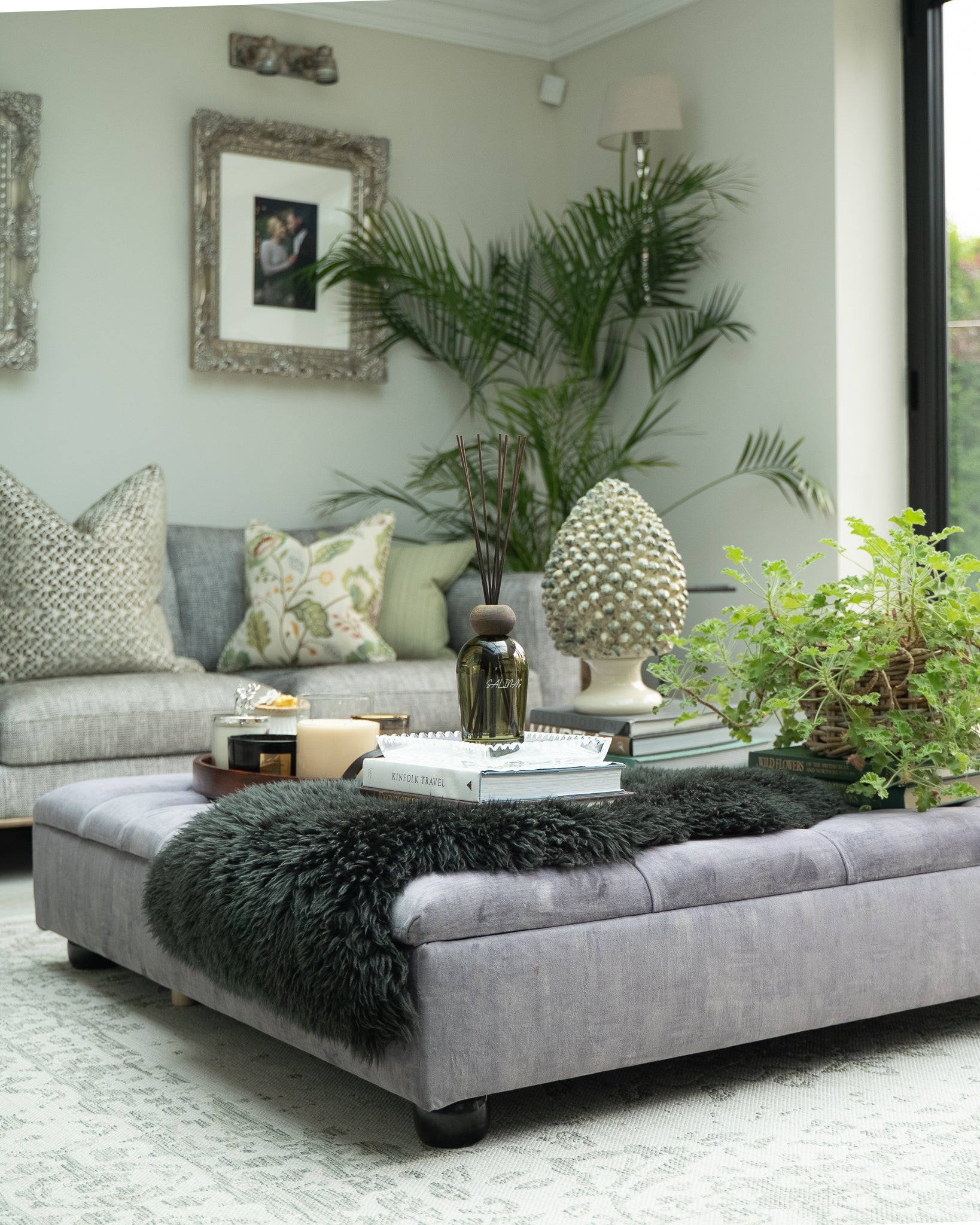 Salinas Menorcan large reed diffuser, styled at home — FREDA Home