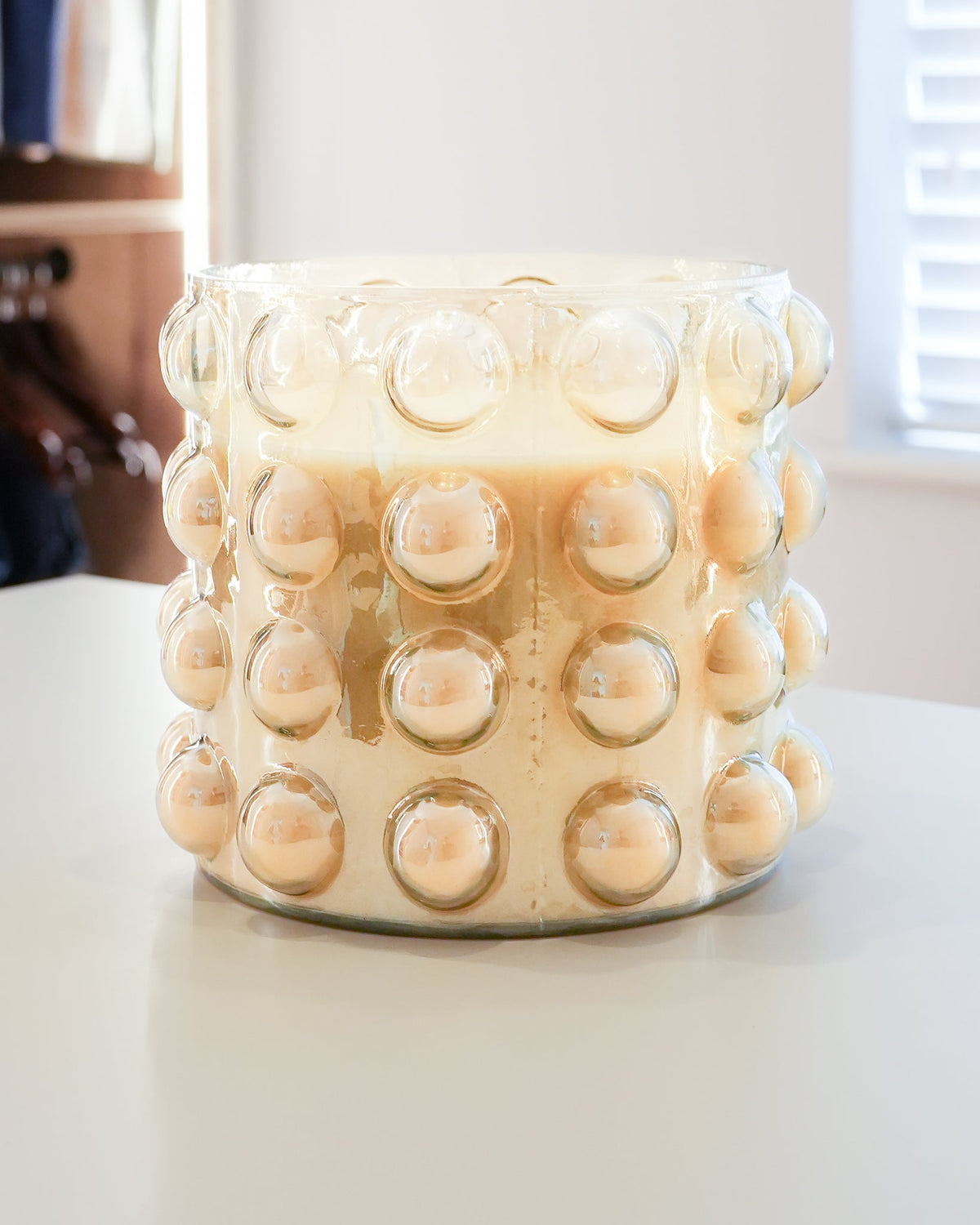 Bobble large sculptural candle, styled at home — FREDA Home