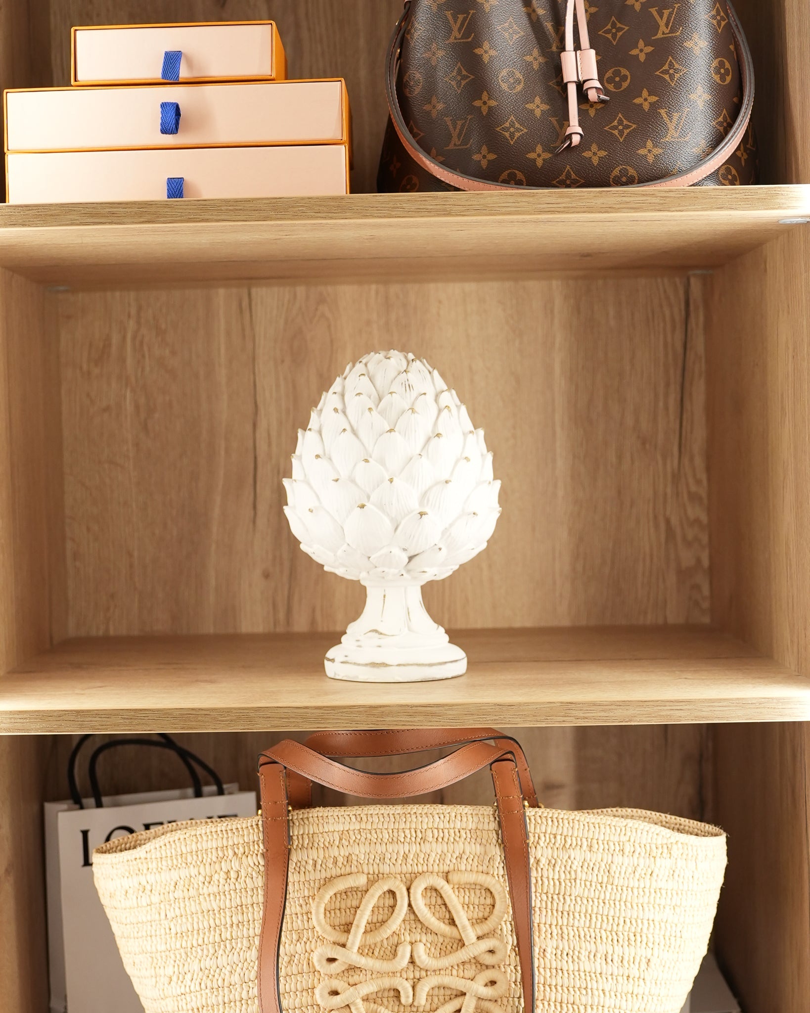 Artichoke ceramic ornament, styled at home — FREDA Home