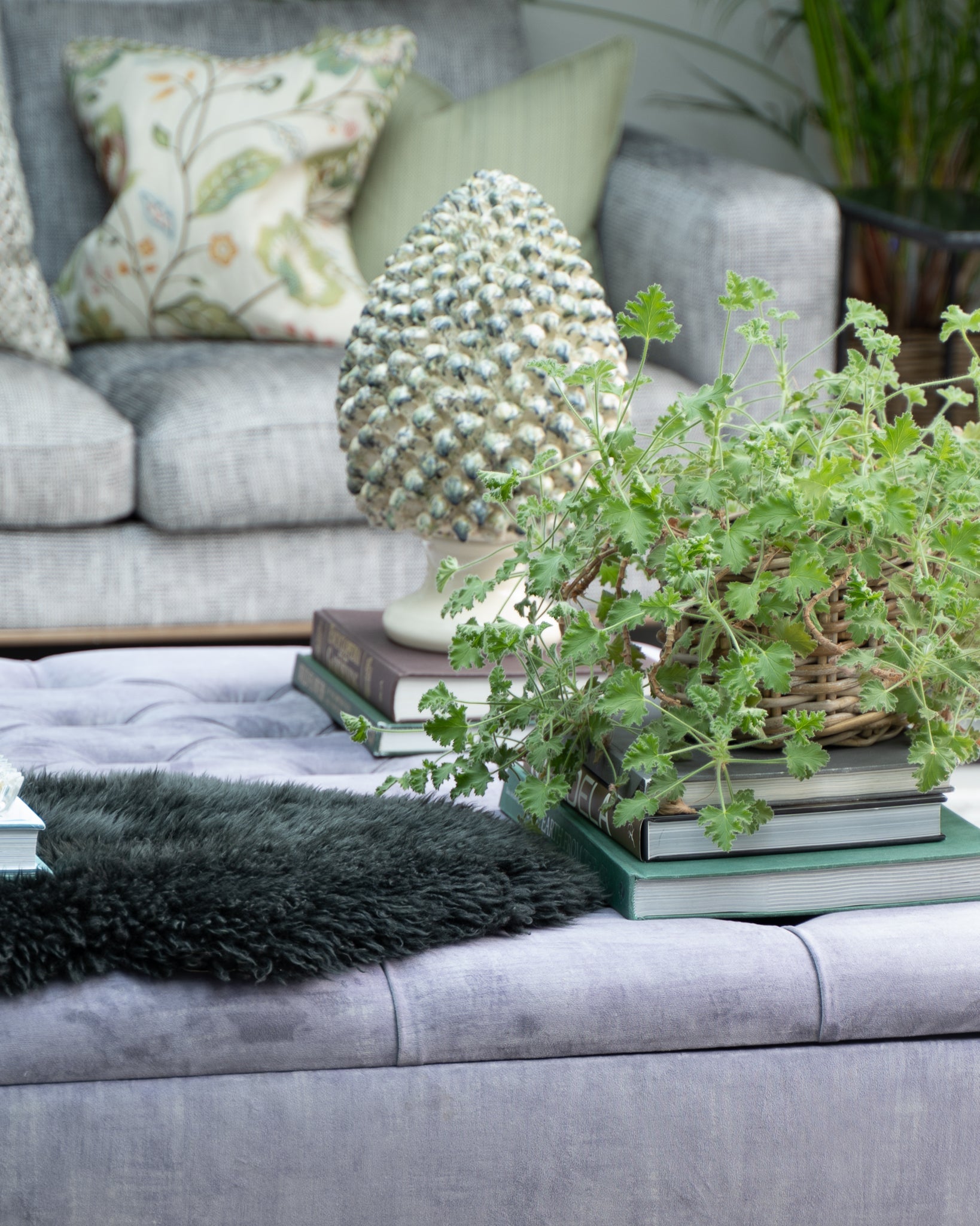 Olbia Pinecone ceramic ornament, styled at home — FREDA Home