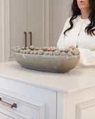 Oval Bobble ceramic bowl, styled at home — FREDA Home